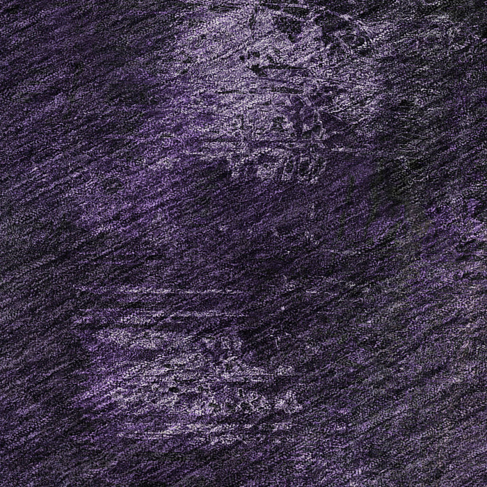 10' X 14' Abstract Washable Area Rug With UV Protection (650524) - Purple / Gray / Ivory