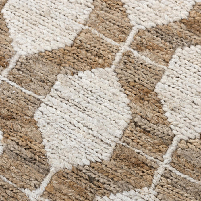 10' X 14' Jute Geometric Hand Woven Area Rug (747106) - Natural / Ivory