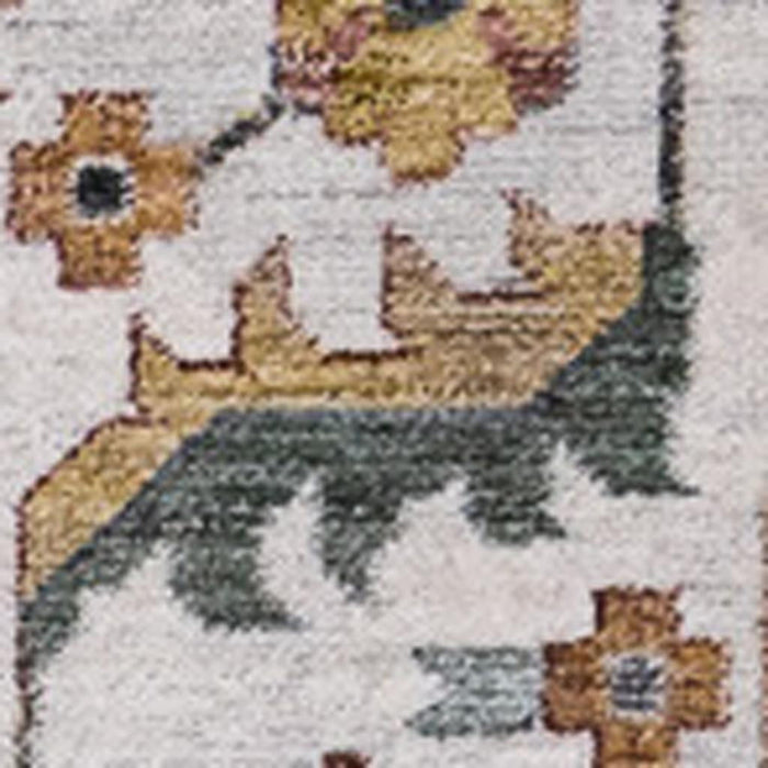 5' X 8' Medallion Area Rug (661369) - Blue / Cream / Yellow