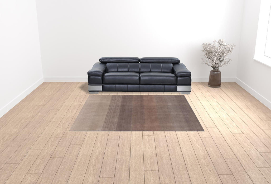 8' x 10' Hand Loomed Area Rug - Violet And Brown
