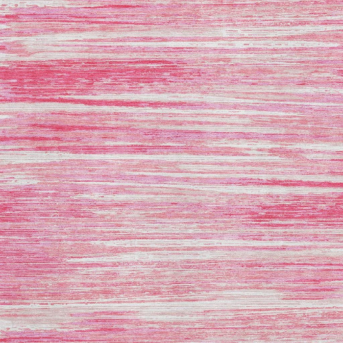 10' X 14' Striped Washable Area Rug With UV Protection (671252) - Pink / Ivory