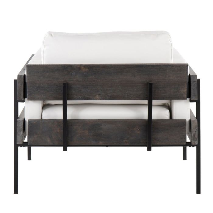 Kari - Accent Chair - White And Dark Gray