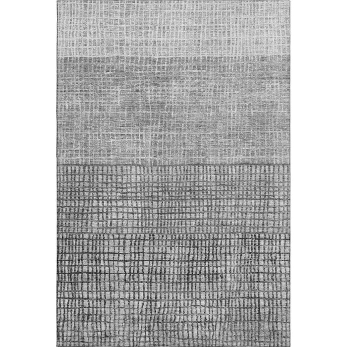 10' X 14' Geometric Washable Area Rug With UV Protection (705035) - Gray / Silver