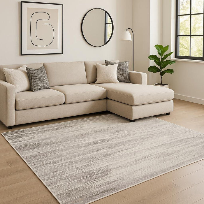 8' X 10' Contemporary Abstract Hand Knotted Area Rug - Brown