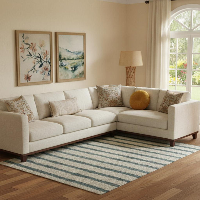 9' X 13' Abstract Area Rug (722103) - Blue / Ivory