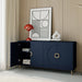 Modern Giga lacquered four-door wooden sideboard with sleek design, ideal for living room, hallway, or dining room storage.