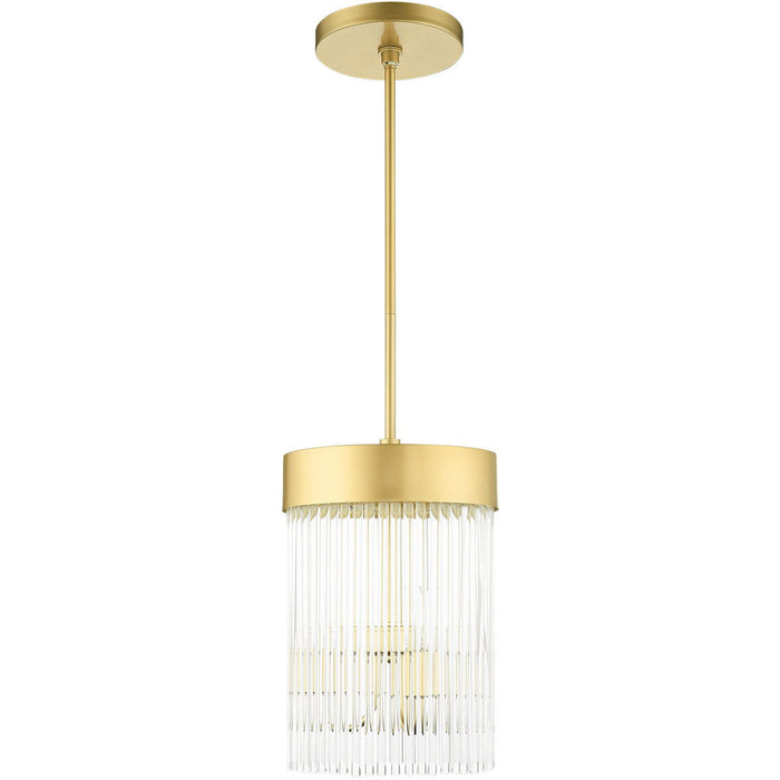 24" Three Light Dimmable Chandelier With Shades - Gold