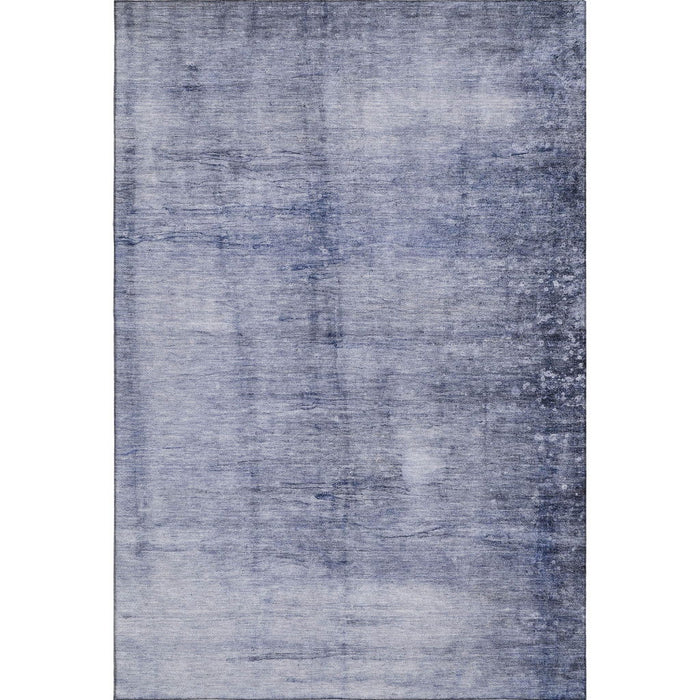 10' X 14' Abstract Washable Area Rug With UV Protection (651118) - Navy Blue / Ivory