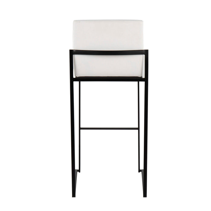 Fuji - High Back Barstool - Black Steel Legs