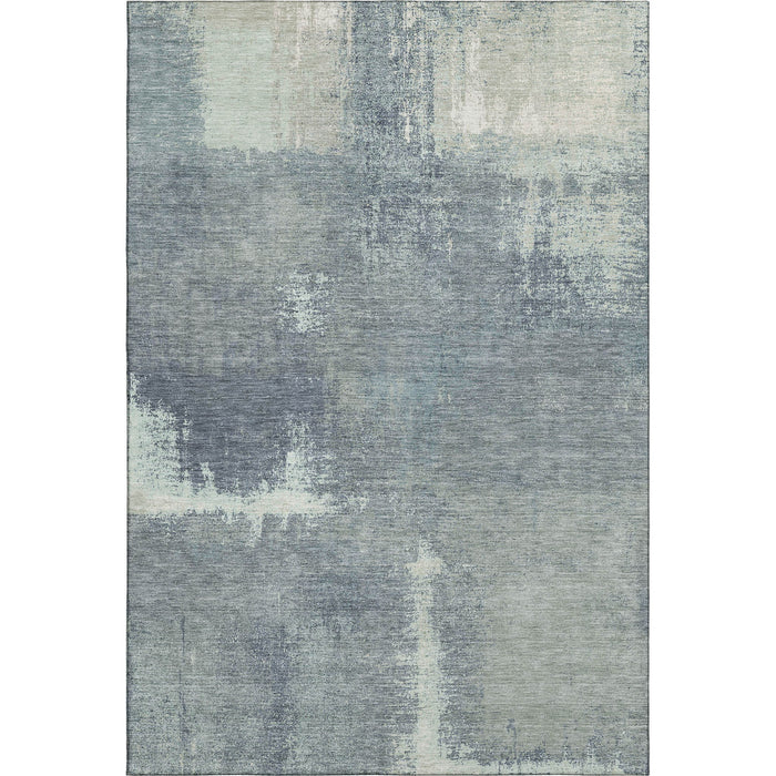 10' X 14' Abstract Washable Area Rug With UV Protection (693192) - Sage / Ivory / Blue
