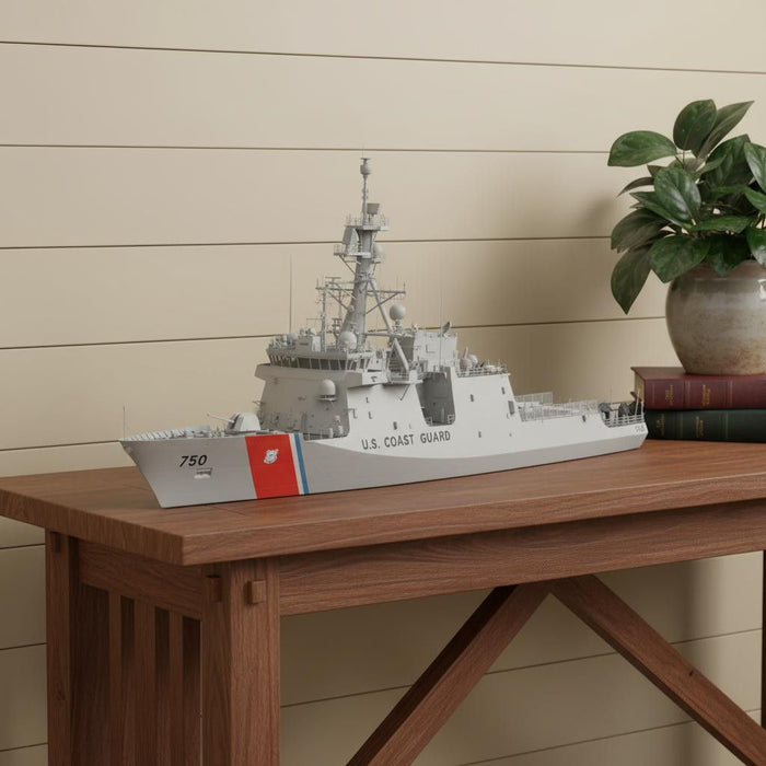 Hand Painted Model Boat (624480) - White