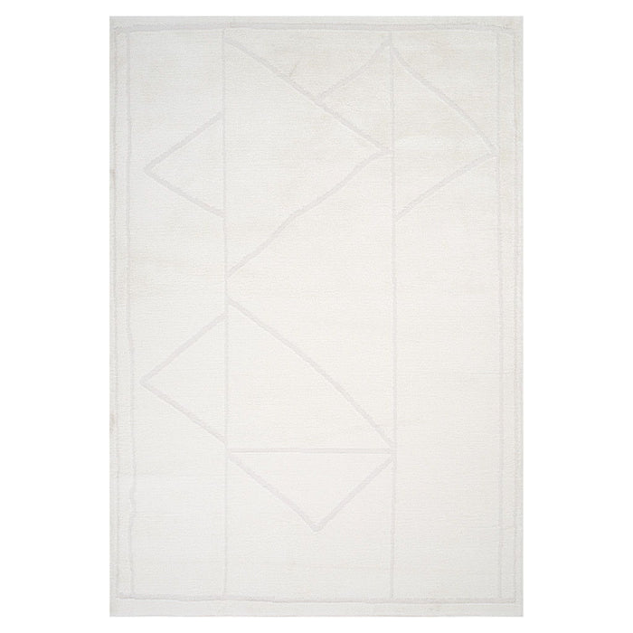 9' X 12' Geometric Area Rug - Ivory And Off