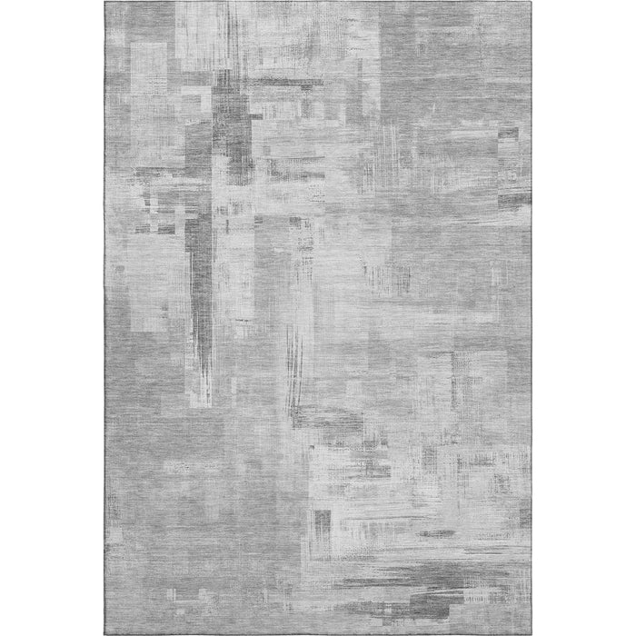 10' X 14' Abstract Washable Area Rug With UV Protection (693078) - Gray / Silver / Charcoal