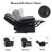 Giga home theater reclining sofa with manual recliner, center console, and LED light strip for living room comfort and style