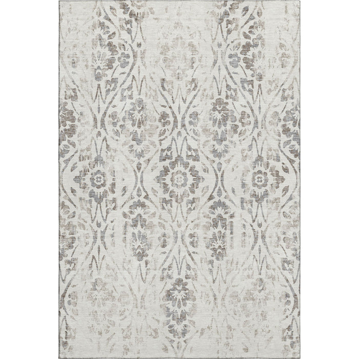 10' X 14' Floral Washable Area Rug With UV Protection (669060) - Ivory / Beige