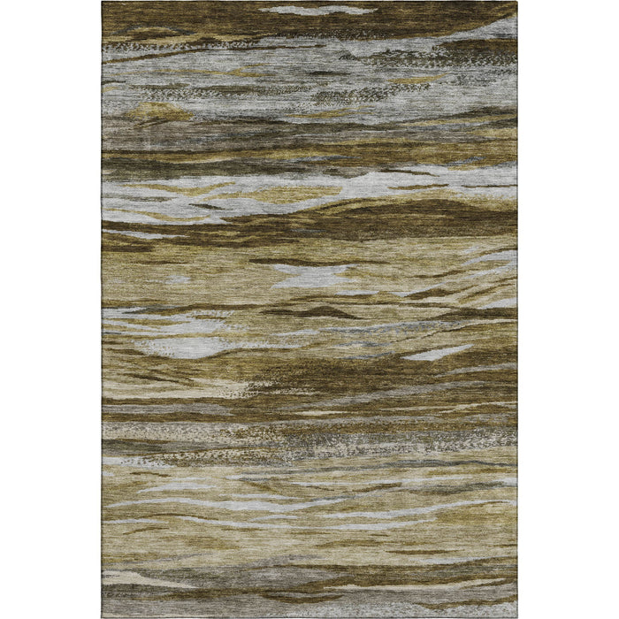 10' X 14' Abstract Washable Area Rug With UV Protection (708517) - Brown / Beige / Taupe