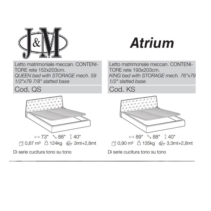 J & M Furniture Atrium King Storage Bed