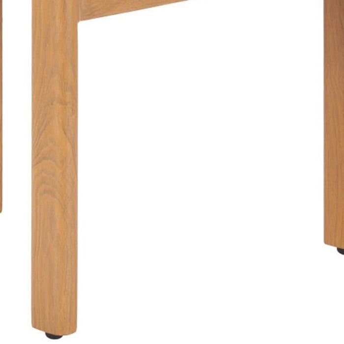 Olefin Aluminum Open Back Dining Side Chair - Beige / Natural