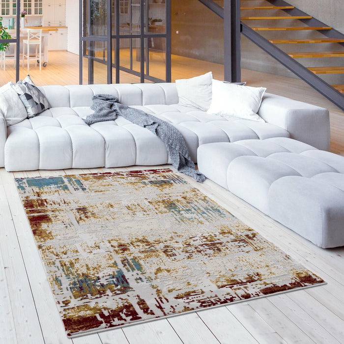 7.8' x 10.8' Abstract Area Rug - Beige