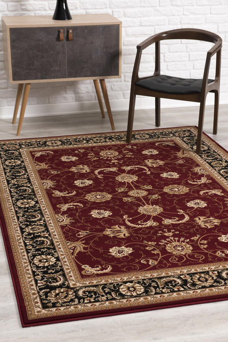 9.8' x 13.3' Oriental Distressed Area Rug - Red And Beige