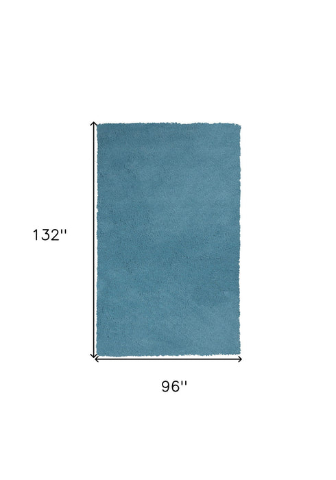 8' x 11' Indoor Shag Rug - Highlighter Blue