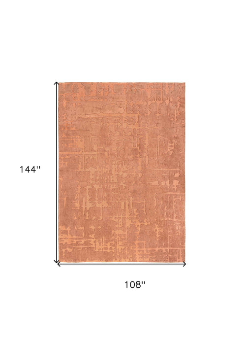 9' x 13' Abstract Non Skid Area Rug - Orange