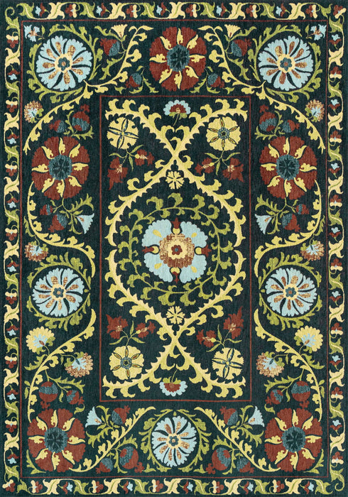 6' X 8' Tribal Washable Area Rug With UV Protection (610051) - Beige / Red / Orange