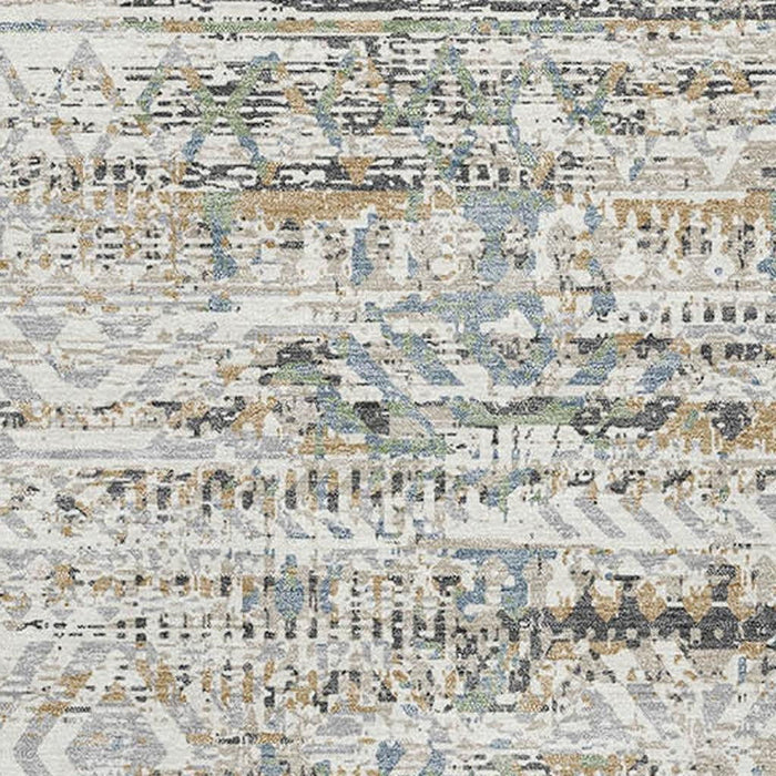 10' X 14' Moroccan Washable Area Rug With UV Protection (710520) - Ivory / Beige / Charcoal