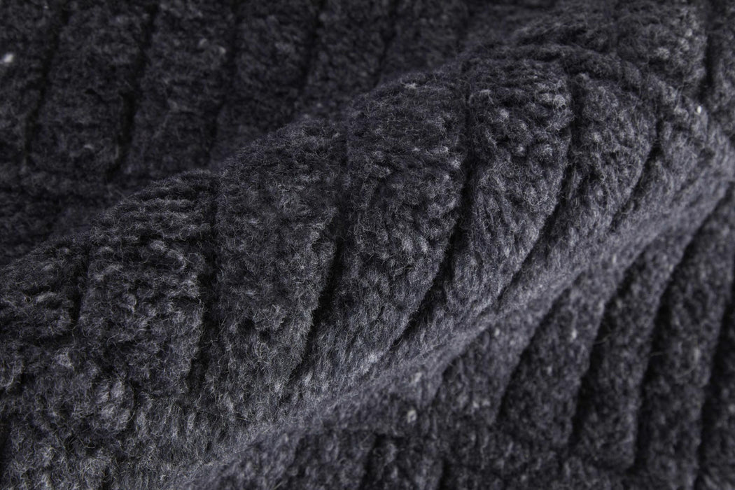 9' X 13' Wool Hand Knotted Area Rug (743931) - Black / Gray