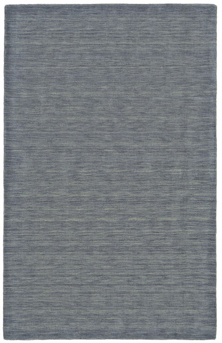 10' x 13' Wool Hand Woven Area Rug - Blue And Gray