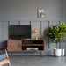 Giga vintage reclaimed wood TV stand for living room, modern media table with natural finish and simple design