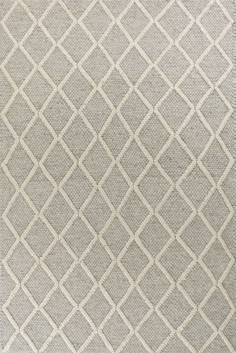 9' x 13' Hand Woven Diamond Pattern Indoor Area Rug - Gray
