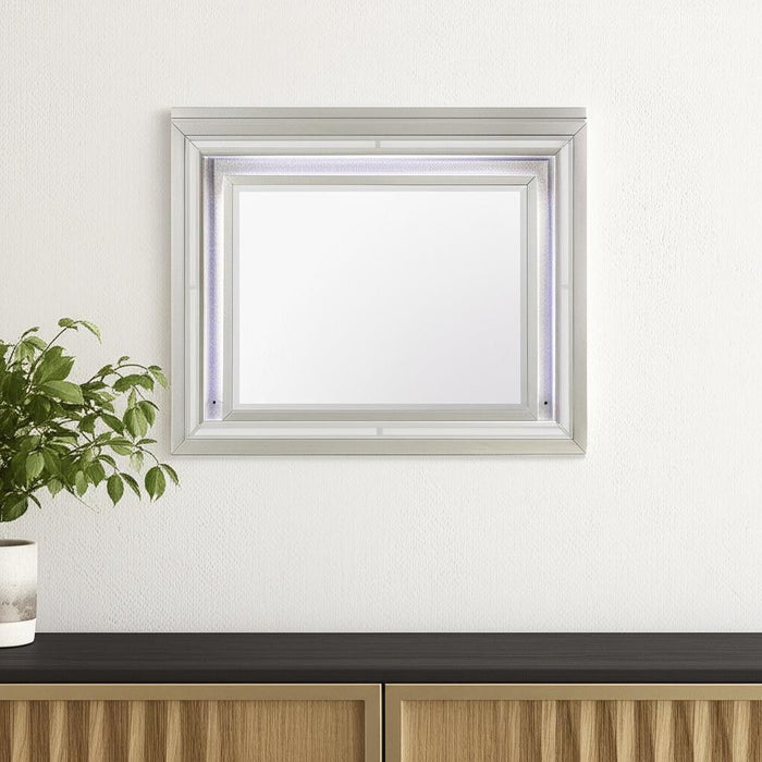 38" Lighted Mounted Accent Mirror - Champagne