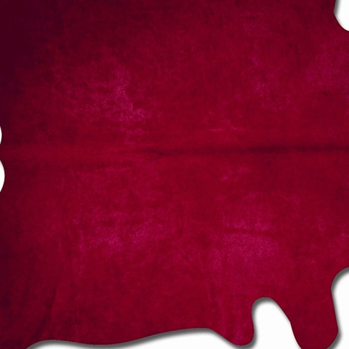 60" x 84" Cowhide Area Rug - Burgundy