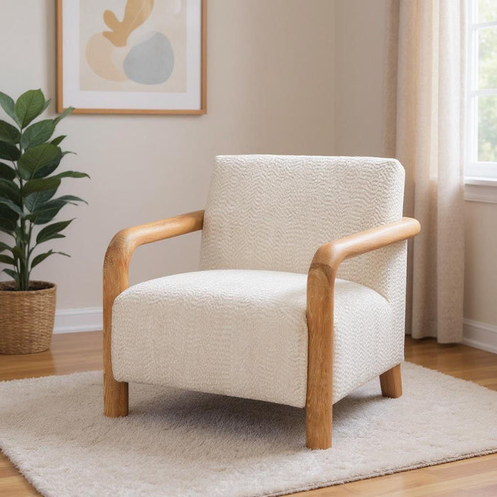 Upholstered Arm Chair - White