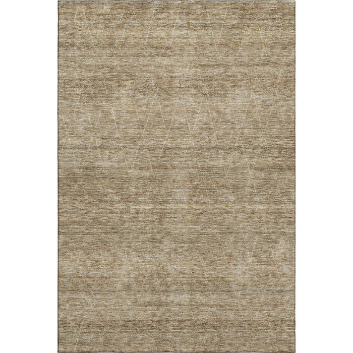 10' X 14' Geometric Washable Area Rug With UV Protection (688027) - Wheat / Beige