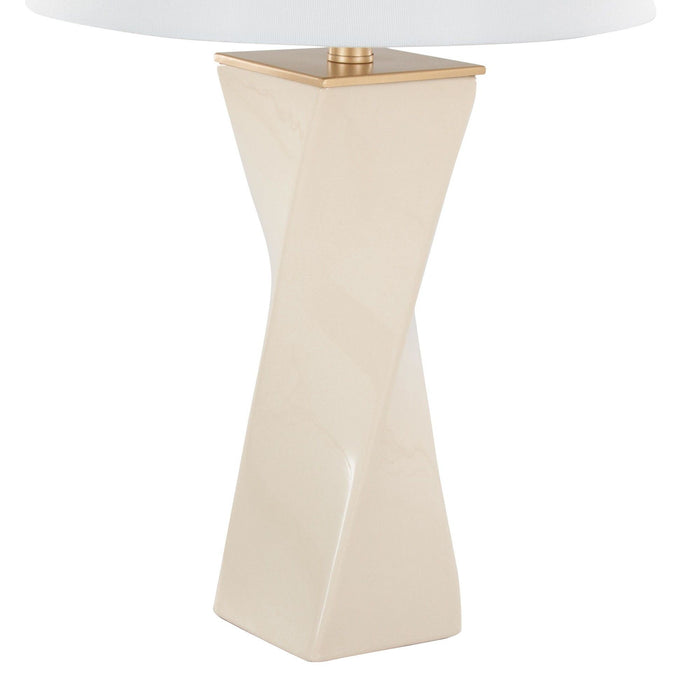 Curvo - Square 27" Ceramic Table Lamp