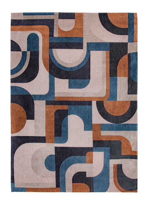6' X 8' Geometric Washable Area Rug (551716) - Gray / Beige