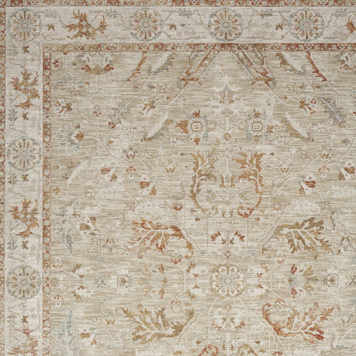 9' X 13' Floral Distressed Area Rug (564195) - Green