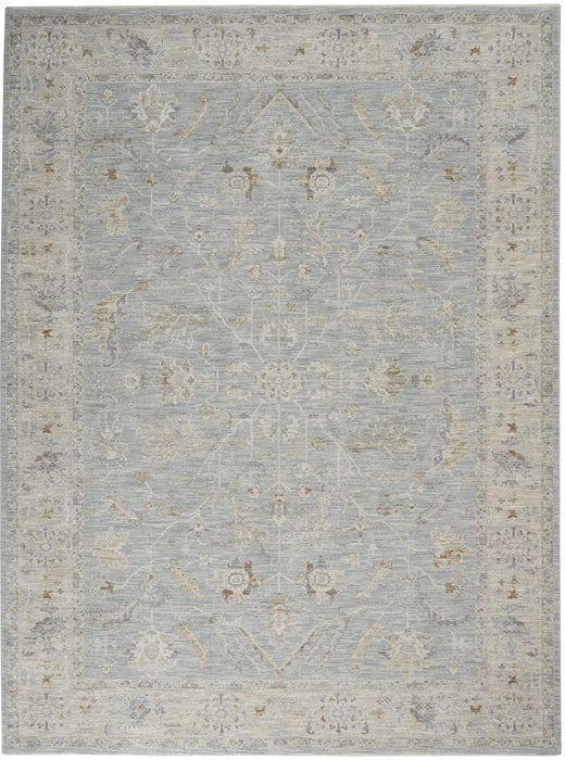 8' X 10' Floral Area Rug (551074) - Teal / Ivory