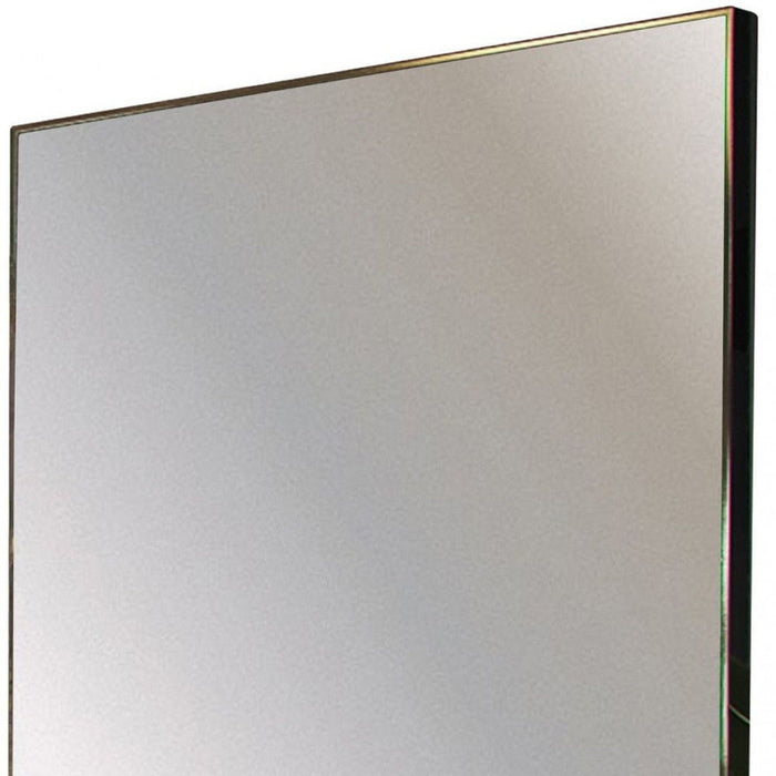 32" Square Metal Framed Accent Mirror - Gray