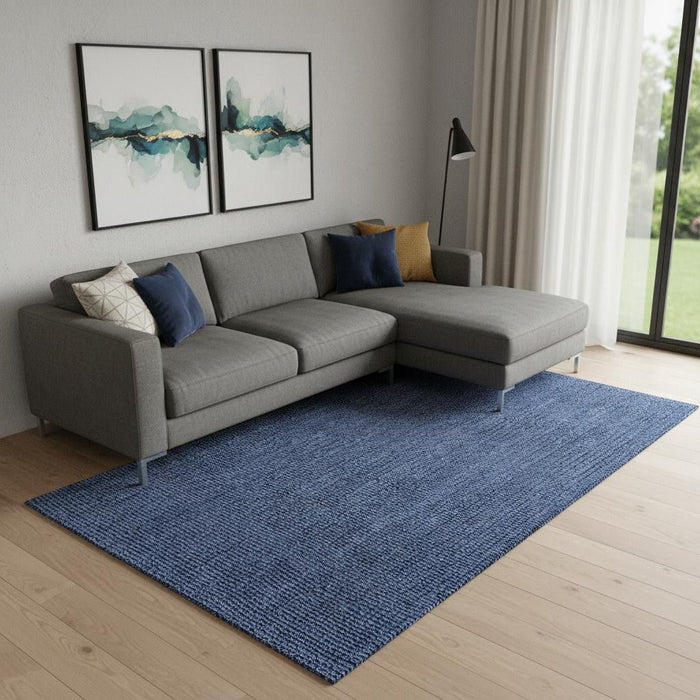 12' X 18' Jute Handmade Area Rug (684883) - Navy Blue