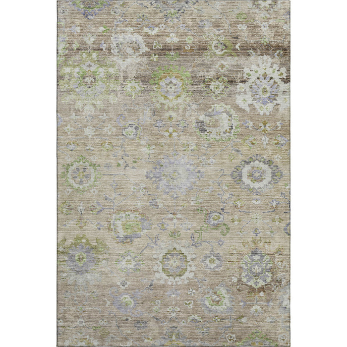 10' X 14' Floral Washable Area Rug With UV Protection (684456) - Beige / Green / Blue