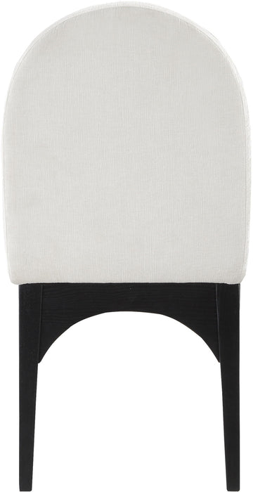 Waldorf - Chenille Dining Side Chair With Black Legs