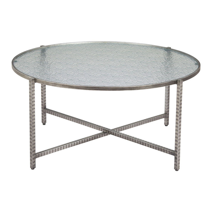 Glass Round Coffee Table - Silver
