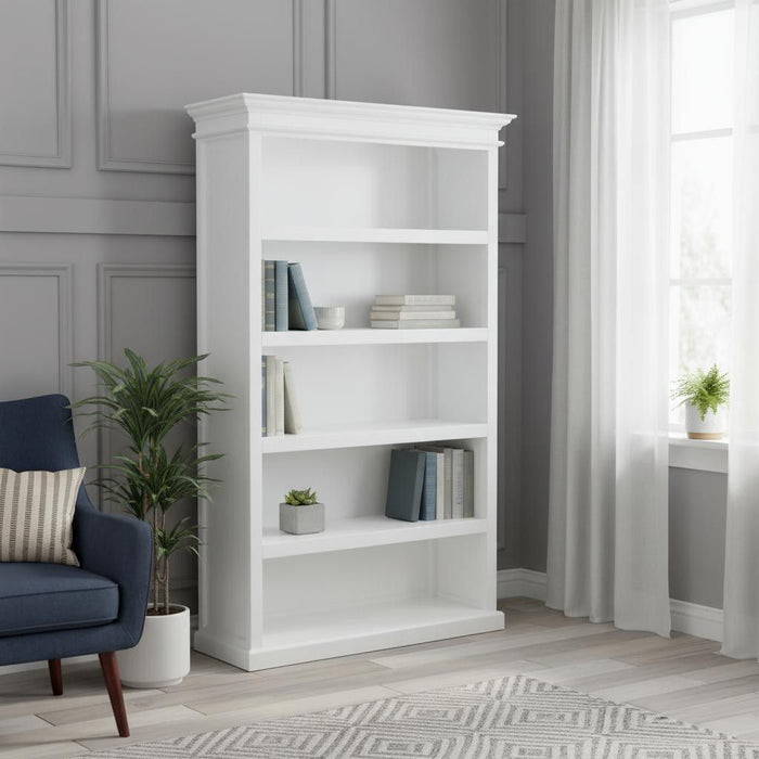 Five Tier Bookcase (523195) - Antiqued White
