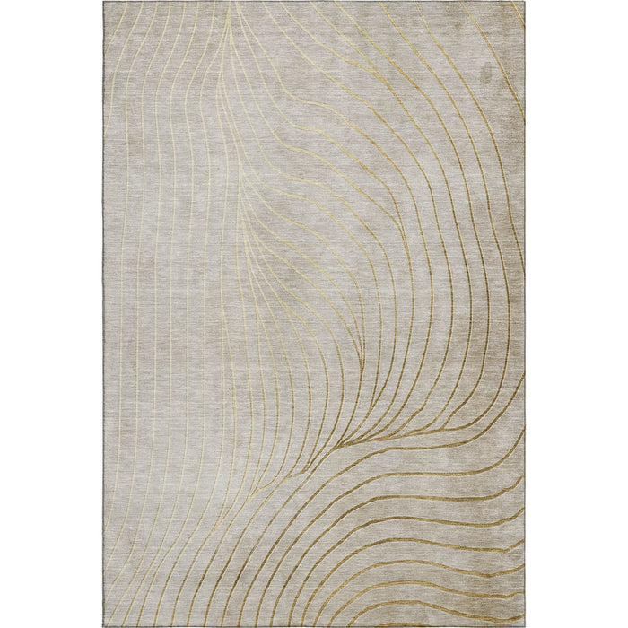 10' X 14' Abstract Washable Area Rug With UV Protection (718085) - Beige / Brown