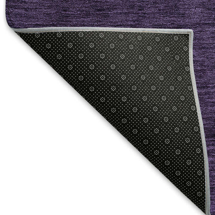 10' X 14' Ombre Washable Area Rug With UV Protection (667312) - Eggplant / Charcoal