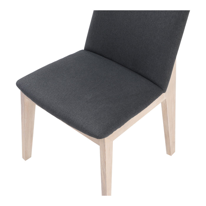 Fabric Dining Side Chairs (Set of 2) - Gray / Natural