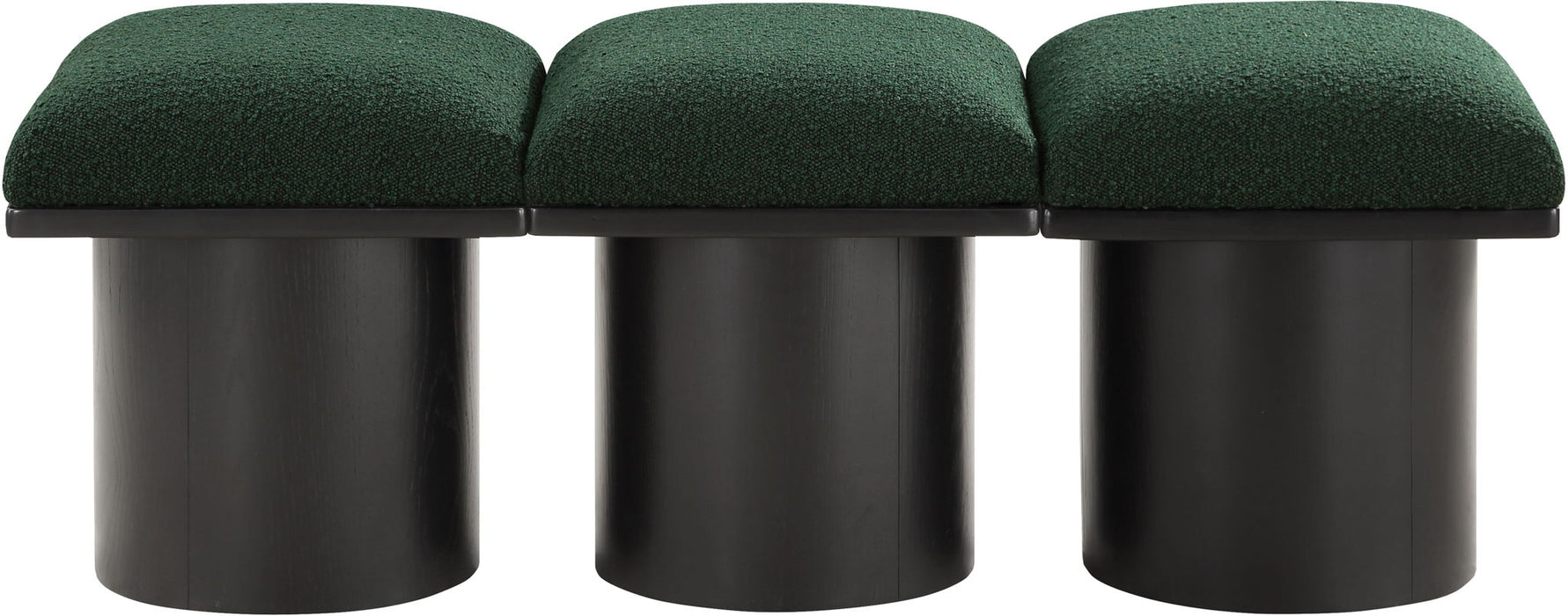 Pavilion - 3 Piece Modular Bench With Black Base